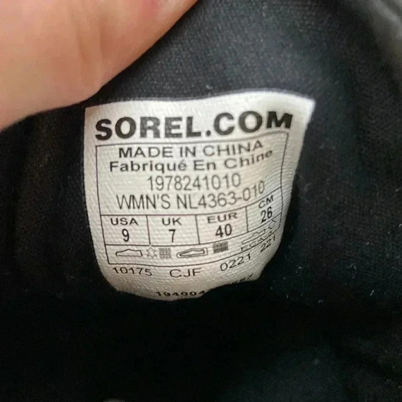 Sorel Women's 9 Joan of Arctic Lexie Wedge Snow Boots Black Tweed Winter Casual - Picture 8 of 8